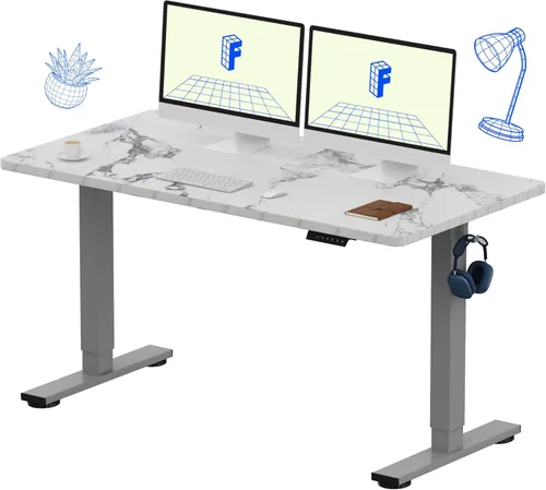 Miniatura 42 de FLEXISPOT Escritorio de Pie de Altura Ajustable Eléctrico, Marco de Escritorio de Pie de Acero Resistente con Controlador de Memoria