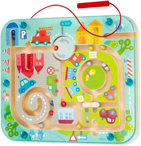 Juego de magnético laberinto de ciudad, de la marca Haba, para niños de 2 años en adelante