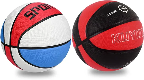Miniatura 19 de KUYOTQ Kids Toddler Youth Adult Size 3/4/5/6/7 Basketball 22/25.5/27.5/28.5/29.5" Thickened Rubber or Faux Leather Indoor Outdoor Basketball for