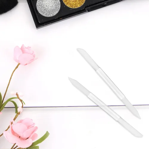 Miniatura 8 de Sibba Empujador de cutículas de vidrio, herramienta removedor de cutículas de doble cara, barra de manicura, superficie abrasiva profesional
