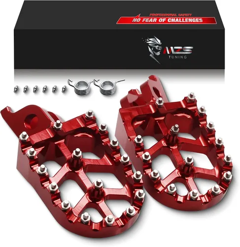 Miniatura 9 de MZS Estriberas para Dirt Bike, Estriberas CNC Motocross KLX 110 Reposapiés MX Pedal de Descanso Verde Compatible con KLX110 2002-2024 / KLX110L