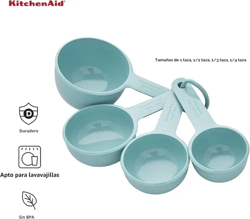 Miniatura 4 de KitchenAid Vasos medidores, juego de 4, Aqua Sky aguamarina (Aqua Sky)