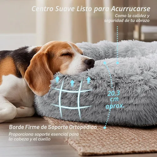 Miniatura 3 de JOLLYVOGUE Cama Calmante para Perros Pequeños - Cama para Perros Pequeños Lavable en Forma de Dona de 23 Pulgadas para Gatitos y Cachorros, Camas 01