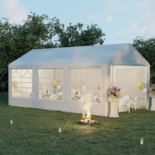 Miniatura 14 de Outsunny Tienda de campaña resistente de 23 x 39 pies para fiestas, carpa para exteriores, carpa de boda, refugio para eventos, cochera, barbacoa