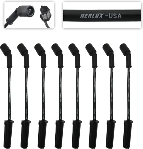 Miniatura 4 de Nuevas bujías ACDelco 41-962 (8) + (8) Herlux cableado con escudo de calor WGM48 para motores LS2 LS3 LS4 LS7