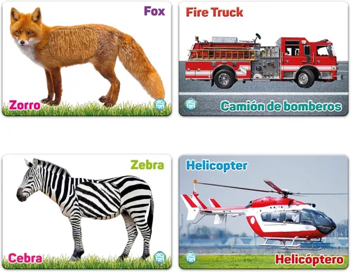 Miniatura 7 de My Touch and Feel - Tarjetas didácticas de doble cara con imagen bilingüe en inglés y español para bebés, niños pequeños, niños, aprender animales