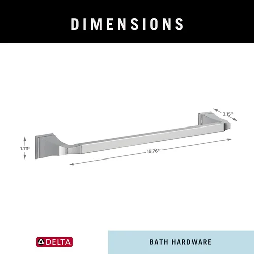 Miniatura 6 de DELTA Dryden 75118 - Toallero de 18 pulgadas, cromado, accesorios de baño Cromo pulido