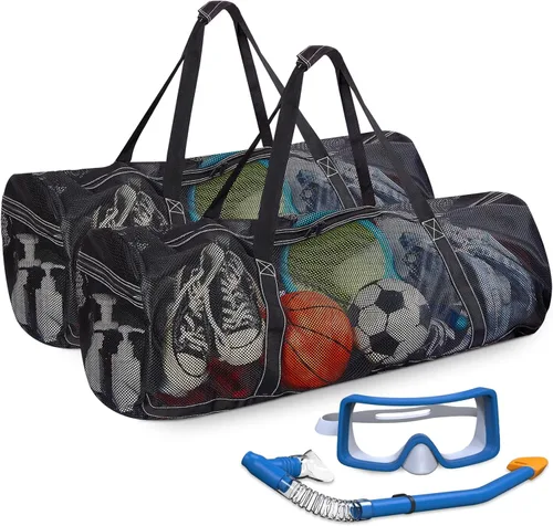 Kacctyen Large Mesh Dive Bag 37 x 15 x 15 Inches Scuba Gear Bags for Diving, Snorkeling, Travel, Beach, Sports Storage with Pocket
