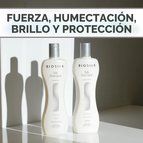 Miniatura 2 de BioSilk Silk Therapy Duo Set Champú y Acondicionador, Cuidado Capilar de Limpieza Suave Para un Brillo Increíble, Sin Sulfatos, Parabenos y Libre
