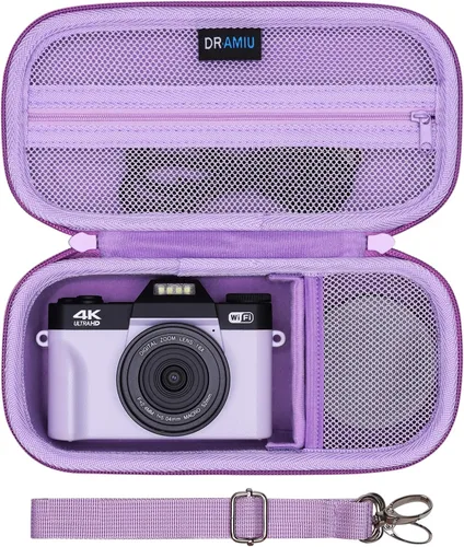 Miniatura 8 de Funda para cámara digital 4K compatible con VJIANGER, Duluvulu, TEFTYMON, Aboobu, Zostuic, Oiadek, SIXTARY, Gavonde, NIKICAM, YIGLLO para cámara