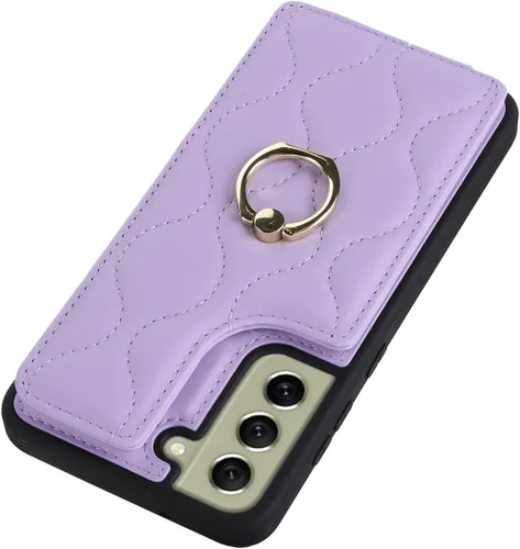 Miniatura 8 de Lipvina Funda para Samsung Galaxy S22 5G con tarjetero para mujer, tarjetero de crédito, soporte de anillo de soporte, funda tipo cartera