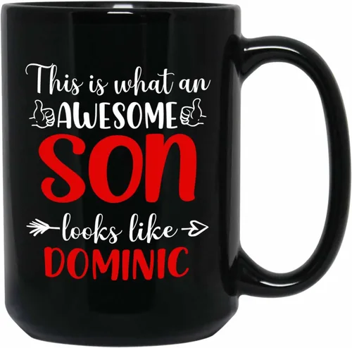 Miniatura 18 de Taza de café personalizada con texto en inglés «To My Son Never Forget That I Love You To Knock You To Knock You Down This Old Wolf Will Have Your