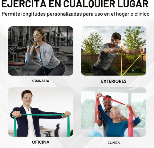 Miniatura 5 de THERABAND Resistance Bands Set, Elastic Bands for Exercise & Physical Therapy, Strength Training for Upper & Lower Body Fitness