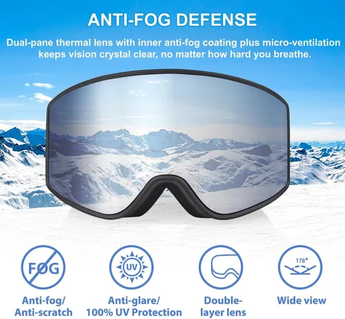 Miniatura 2 de EXP VISION Gafas de Esquí/Snowboard Parent-child Gafas de Nieve Sobre Gafas para Hombres, Mujeres, Adolescentes y Niños Gafas de esquí para adultos