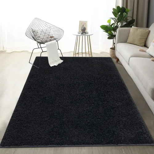 Miniatura 15 de Fashionwu Alfombra grande esponjosa de 5 x 8 pies, alfombra de felpa para sala de estar, guardería, antideslizante, alfombra mullida para decoración