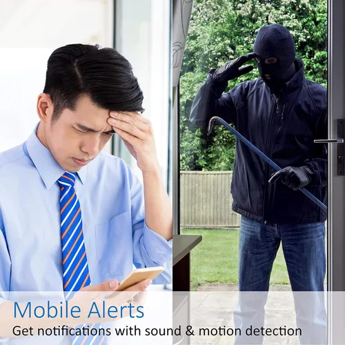 Miniatura 4 de Momentum Cámara de seguridad inalámbrica HD para interiores con audio de 2 vías, visión nocturna, monitor de mascotas para iOS y Android