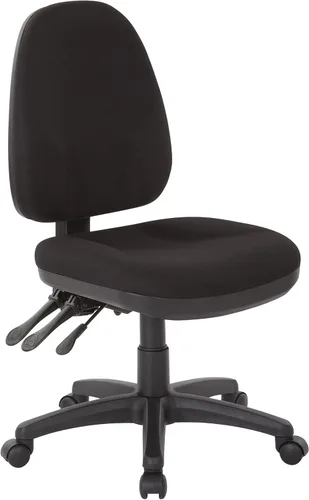 Miniatura 4 de Office Star - Silla ergonómica de oficina de doble función con respaldo acolchado ajustable y soporte lumbar integrado, sin brazos, tela de polvo