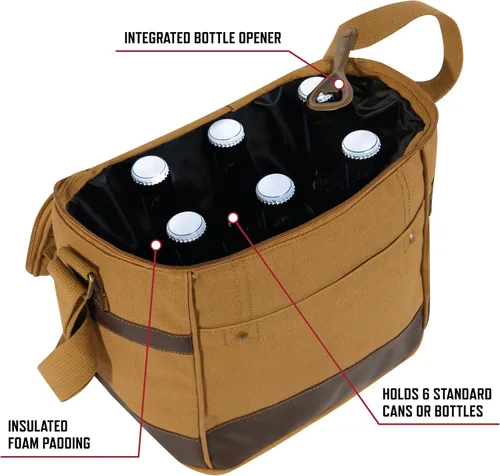 Miniatura 3 de Rothco Canvas Insulated Cooler Bag - Keep Drinks Cold On The Go