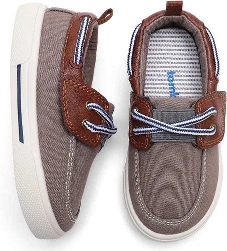 tombik Zapatos náuticos para niños y niñas, tenis de lona para niños pequeños (niños pequeños)