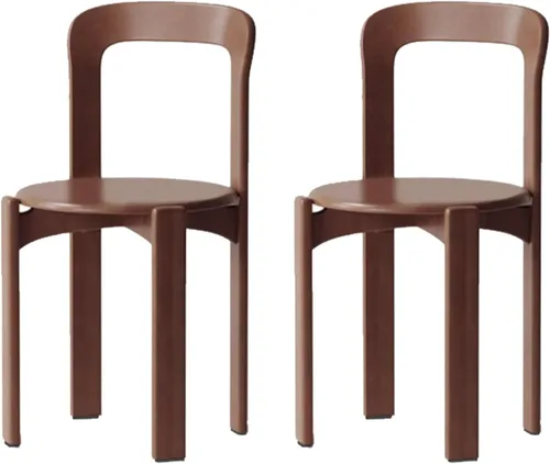 Miniatura 13 de Silla de comedor moderna y versátil, sillas de cocina con marco de madera apilable, silla lateral sin brazos, taburete para el hogar para habitación