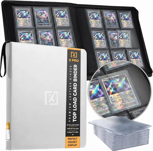 Miniatura 10 de X PRO Carpeta de tarjetas de carga superior, compatible con fundas de tarjetas de carga superior, se adapta a 252 20 cargadores premium incluidos
