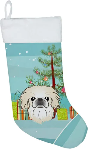 Miniatura 51 de Caroline's Treasures BB1590CS Árbol de Navidad y Alaskan Malamute Calcetines de Navidad para colgar en la chimenea, decoración de fiesta de Navidad
