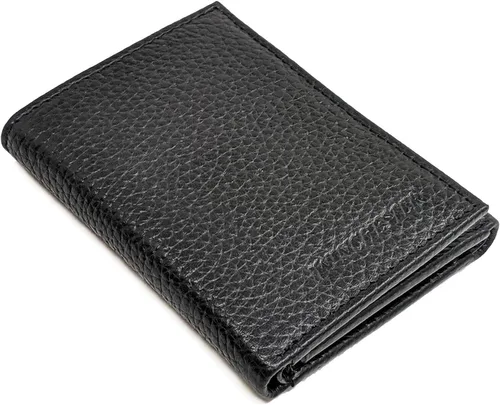 Miniatura 5 de Winchester Billeteras Trifold para hombres de cuero de vaca de grano completo bloqueo RFID con ventana de identificación cartera compacta