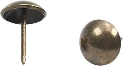 Miniatura 47 de MroMax 120 tachuelas de clavos para tapicería de 0.47 pulgadas de diámetro, hierro de estilo vintage, de metal, redondos, de 0.67 pulgadas de altura