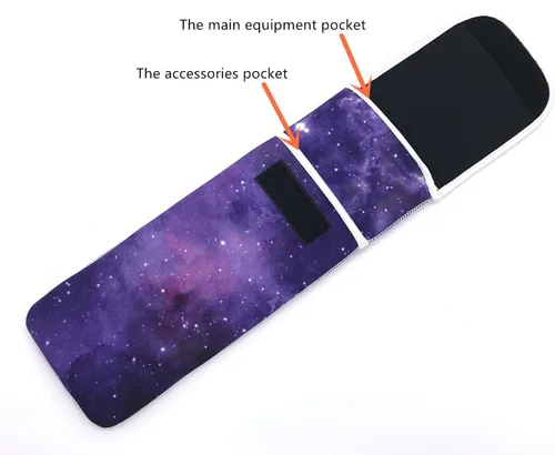 Miniatura 2 de AUONY Bolsa de almacenamiento de neopreno resistente al calor con dos bolsillos para plancha plana, alisadora, rizadora/rizador