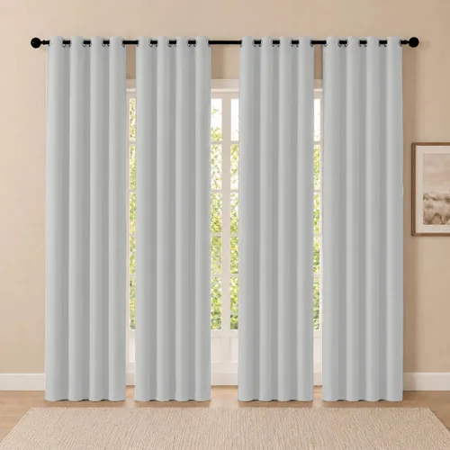 Miniatura 99 de Cortinas de oscurecimiento de habitación de 45 pulgadas de largo para dormitorio y sala de estar, cortinas térmicas aislantes con ojales