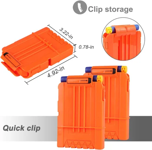 Miniatura 4 de 2 juegos de chaleco táctico Exsport, 2 chaquetas tácticas de élite para pistola Pack N-Strike 2 manos de muñeca, 2 clips de recarga rápida, 2