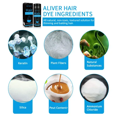 Miniatura 8 de ELAIMEI Fibras de cabello negro para cabello fino, fórmula natural, polvo sin perfume, negro, unisex, adultos, hombres y mujeres