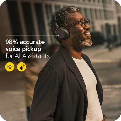 Miniatura 11 de Jabra Evolve3 75 Auriculares inalámbricos Bluetooth con micrófono para el trabajo, USB-A, tecnología de llamada de voz AI, cancelación activa