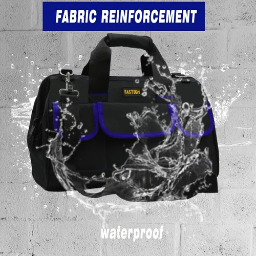 Miniatura 6 de FASTECH Bolsa de herramientas de 20 pulgadas, bolsa de herramientas grande, impermeable, kit de herramientas de boca ancha, organizador de bolsa