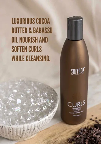 Miniatura 2 de Surface Hair Paquete de champú y acondicionador de rizos, sin encrespamiento, cabello rizado, ya sea suave o definido, juego de 2 piezas
