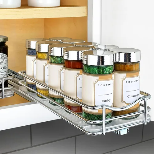 Miniatura 19 de LYNK PROFESSIONAL® Élite™ Organizador de especieros extraíble para el interior de armarios de cocina - 6-3/8 pulgadas de ancho - Cajón deslizante