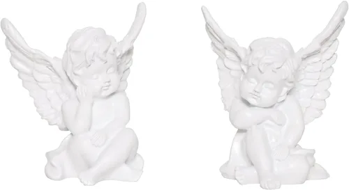 Miniatura 8 de Estatua de ángel de bebé rezando de cobre, bonita escultura conmemorativa de querubines de seis alas, portátil, tamaño pequeño, decoración