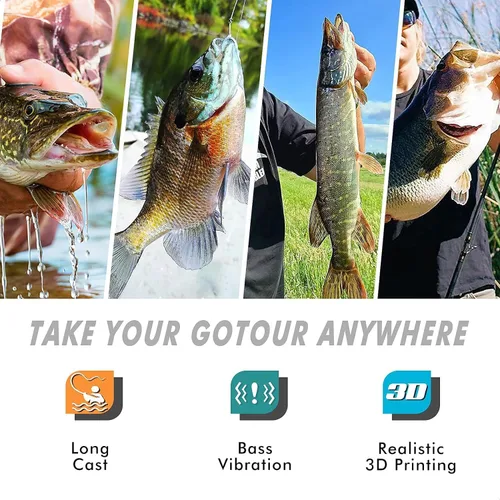 Miniatura 7 de GOTOUR Pre-Rigged Soft Fishing Lures with Weedless Hook, Lifelike Paddle Tail Swimbaits for Bass Fishing, Freshwater & Saltwater Fishing Bait