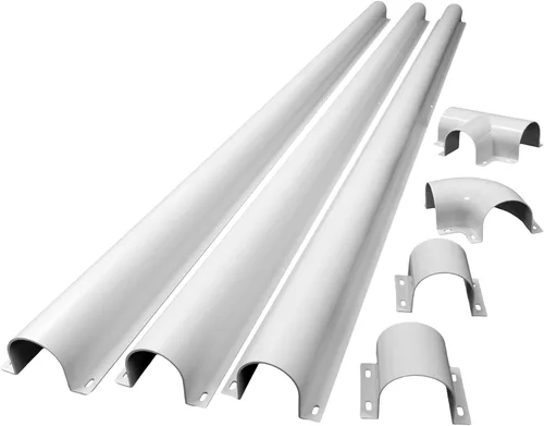 Miniatura 3 de Electriduct Kit de protección de alambre con brida de plástico blanco de 1 pulgada, longitud de 59 pulgadas, estilo personalizado, instalación
