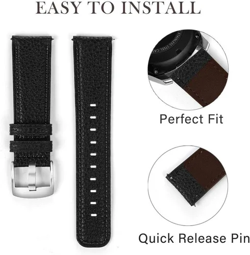Miniatura 2 de Correas de reloj de 0.866 in de piel auténtica compatibles con Samsung Galaxy Watch 3 1.772 in/Galaxy Watch 1.811 in/Gear S3 Frontier/Classic