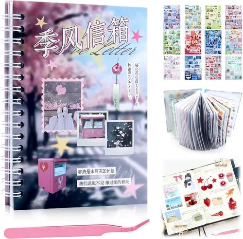 Miniatura 28 de Calcomanías coreanas para tarjetas fotográficas kpop, 3500 para decoración de libros, estéticas, purpurina, mariposa, amor, cinta, flor, alfabeto