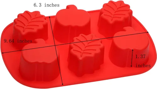 Miniatura 2 de Moldes de silicona de hoja de calabaza para cocina, molde de jabón de gelatina de chocolate para helado, moldes para hornear, molde de silicona