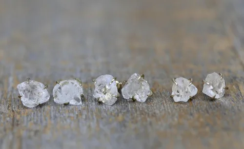 Miniatura 36 de Pendientes de tuerca de piedra preciosa cruda, idea de regalo para el día de la madre, graduación, moda de verano