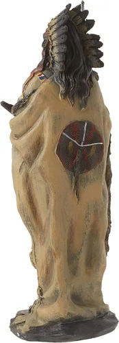 Miniatura 3 de StealStreet SS-G-11358 Estatua de decoración india coleccionable de guerrero nativo americano