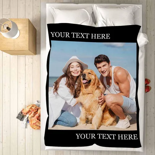 Miniatura 5 de Mantas personalizadas con fotos, 1 foto, manta personalizada, regalos personalizados para mamá, papá, pareja, novia, novio, esposa, marido, 8 tamaños