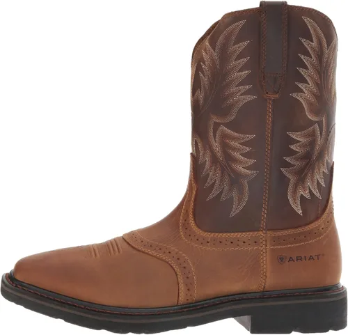 Miniatura 8 de Ariat Botas de trabajo Sierra con punta cuadrada ancha para hombre, Corteza añejada, 7
