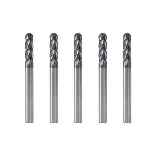 Miniatura 16 de Fresa de punta de bola ISB, diámetro de 1/16", diámetro de vástago de 1/8", brocas de carburo de grano micro de 4 canales para fresadora CNC
