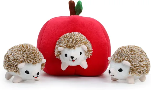 Miniatura 12 de Hollypet Hide and Seek - Juguete chirriante para perro, rompecabezas interactivo diseñado para cachorros, juguetes de peluche para cachorros, abejas