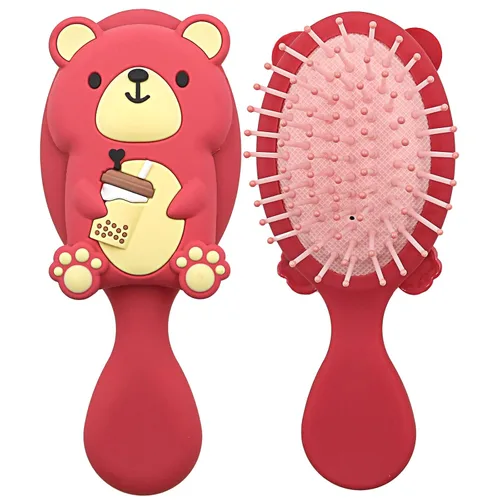 Miniatura 14 de Cepillo de pelo de masaje desenredante para niños pequeños con cojín de aire para cabello fino de niños - rosa 2. Rosa