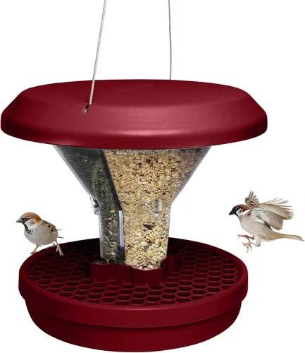 Miniatura 14 de SWISSINNO Comedero para pájaros – Comedero colgante para pájaros sin desorden para exteriores – Smart Birds Davos a prueba de derrames, cardenales